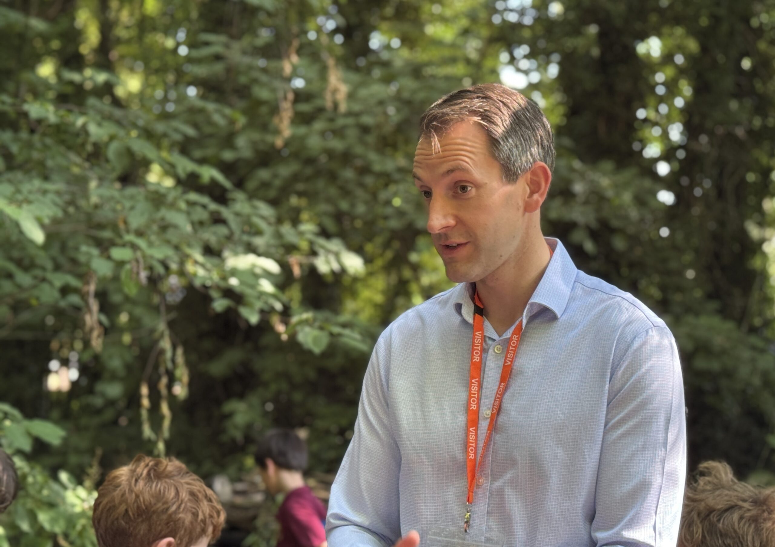 Andrew Lewin MP visiting a Welwyn Hatfield School