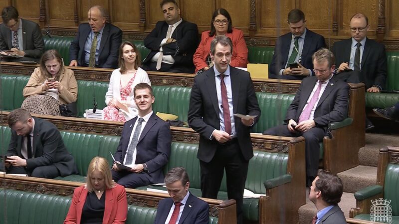 Andrew Lewin MP speaking in the chamber on this